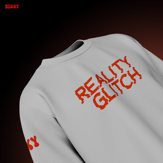 Reality Glitch Premium Unisex Oversized T-Shirt - White
