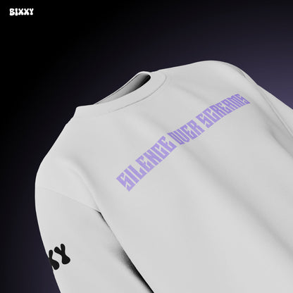 Silence Over Screams Premium Unisex Oversized T-Shirt - White