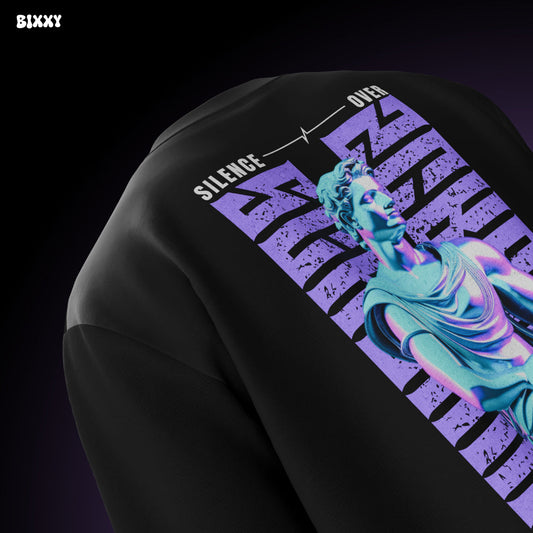 Silence Over Scream Premium Unisex Oversized T-Shirt - Black