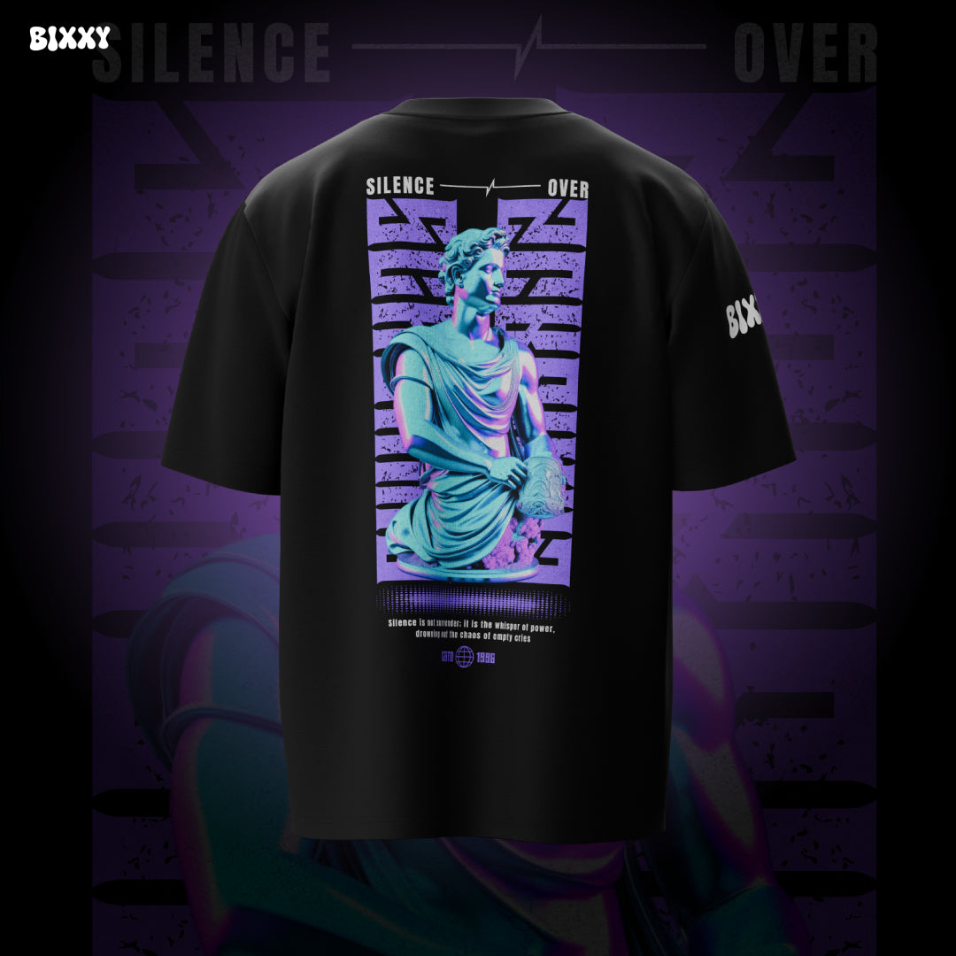 Silence Over Scream Premium Unisex Oversized T-Shirt - Black