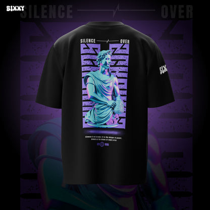 Silence Over Scream Premium Unisex Oversized T-Shirt - Black