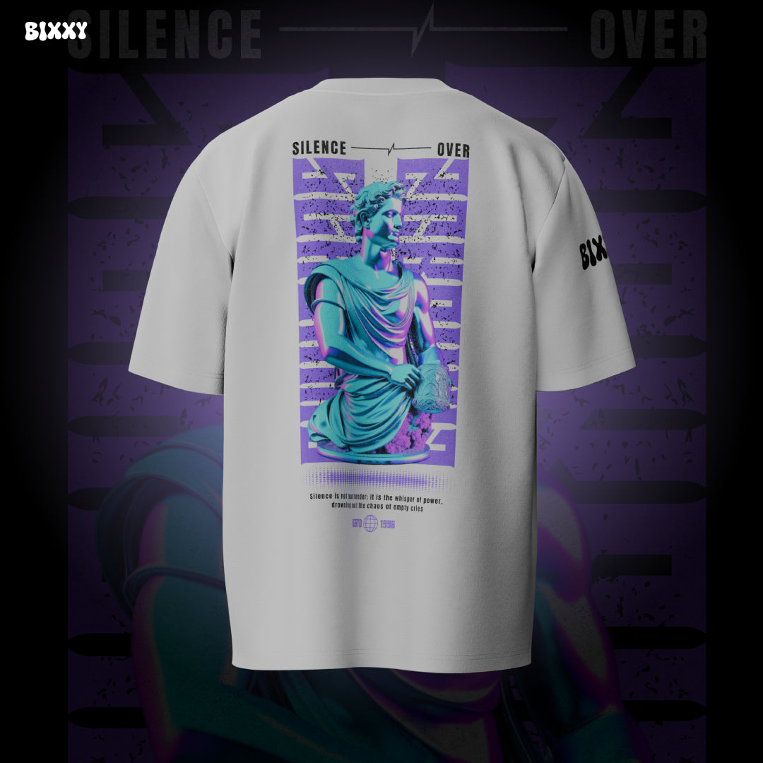 Silence Over Screams Premium Unisex Oversized T-Shirt - White